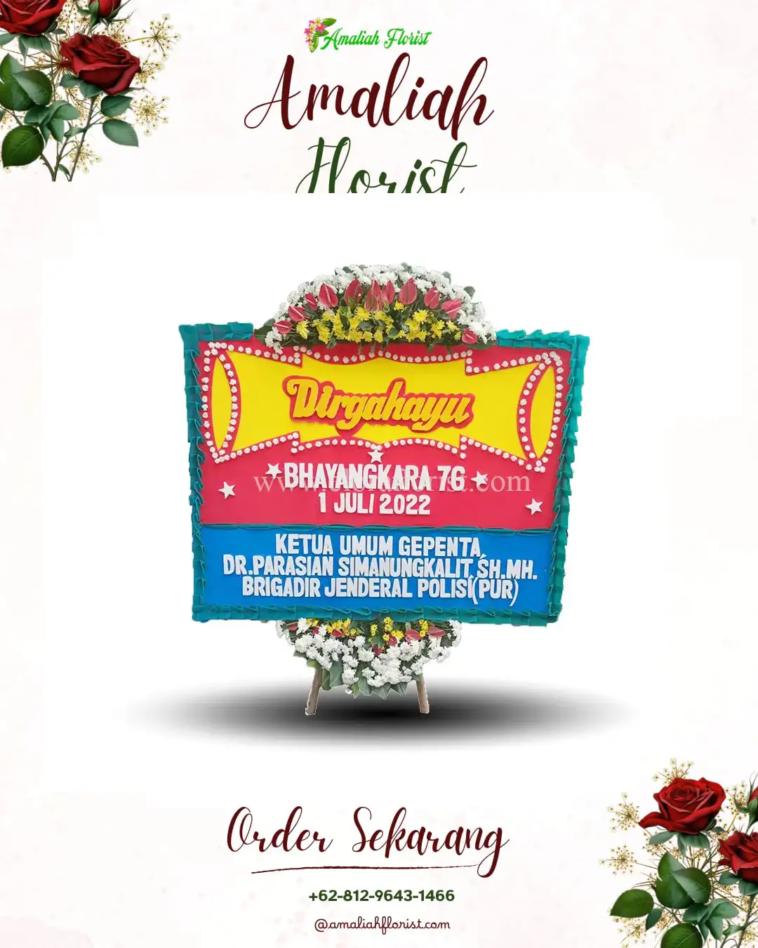 Papan Bunga HUT Ulang Tahun Sengon